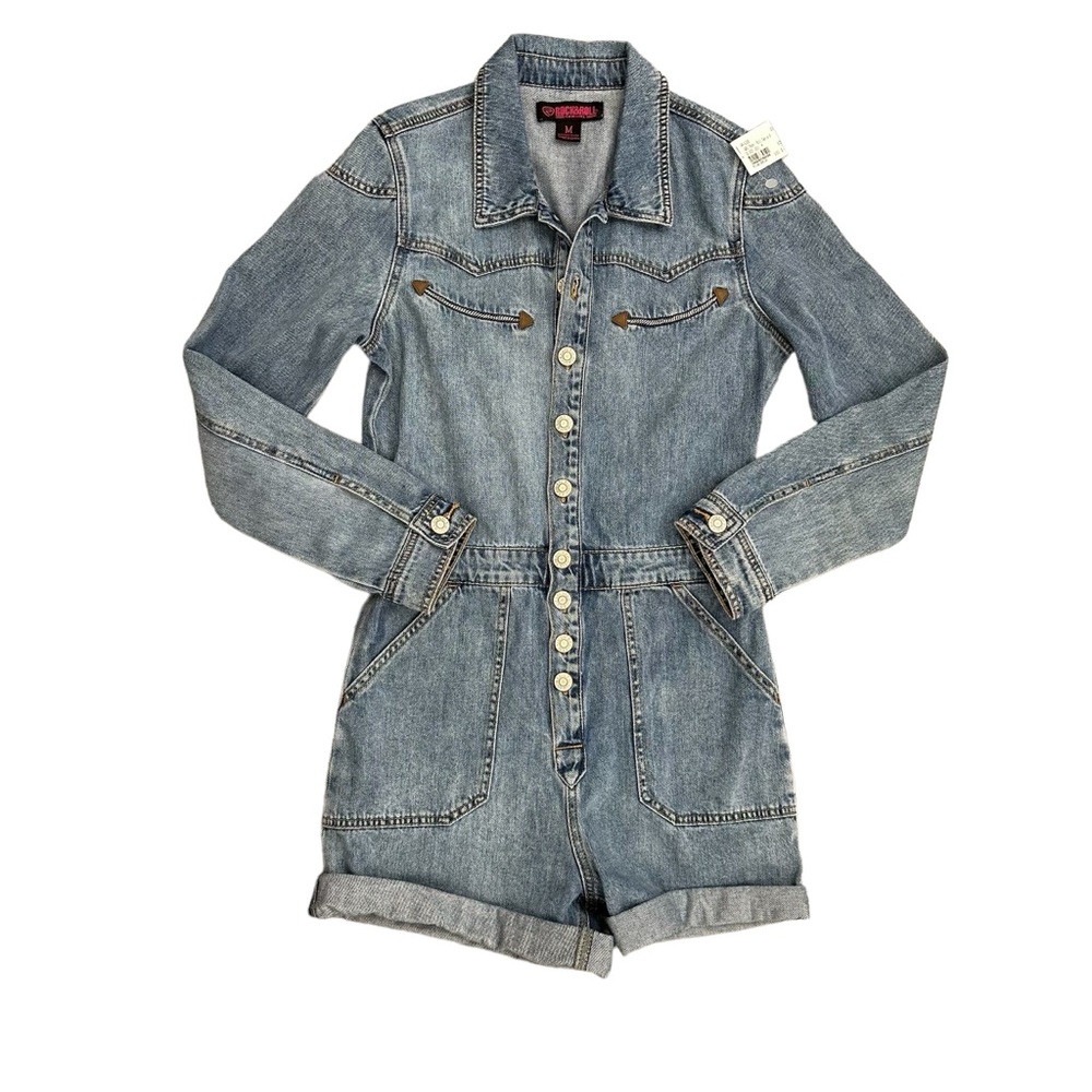 Rock & Roll Cowgirl Denim Romper